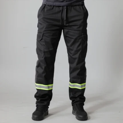 Calça Cargo Masculina 6 Bolsos Faixa Refletiva Para Trabalho 1