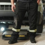 Calça Cargo Masculina 6 Bolsos Faixa Refletiva Para Trabalho 4