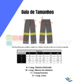 Calça Cargo Masculina 6 Bolsos Faixa Refletiva Para Trabalho 8