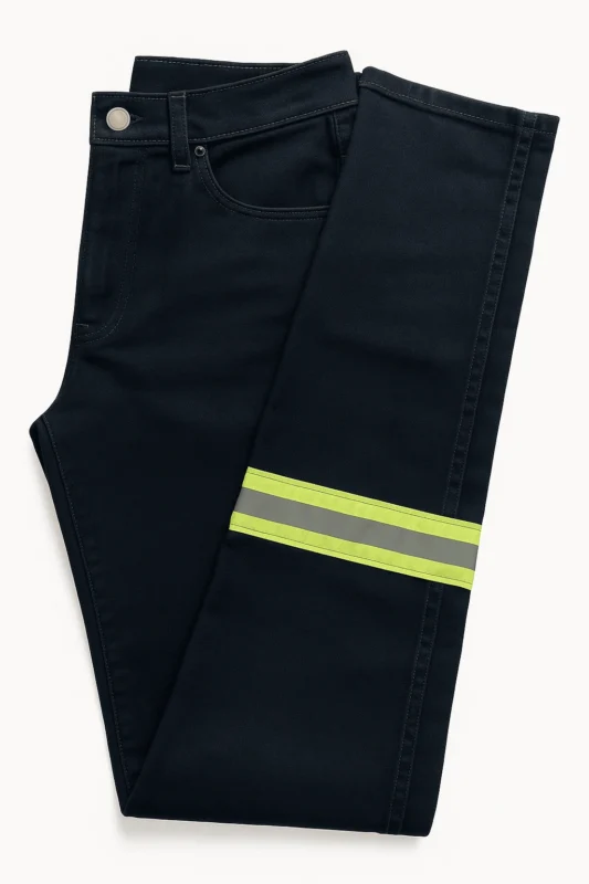 Calça Jeans Resistente Com Faixa Refletiva 3