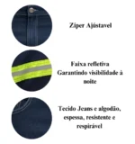 Calça Jeans Resistente Com Faixa Refletiva 4