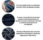 Calça Jeans Resistente Com Faixa Refletiva 5