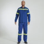 Conjunto Eletricista Camisa Manga Longa Calça com Faixa Refletiva NR10 3 Azul royal