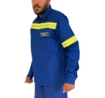 Conjunto Eletricista Camisa Manga Longa Calça com Faixa Refletiva NR10 8 Azul royal