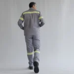 Conjunto Eletricista Camisa Manga Longa Calça com Faixa Refletiva NR10 9 Cinza